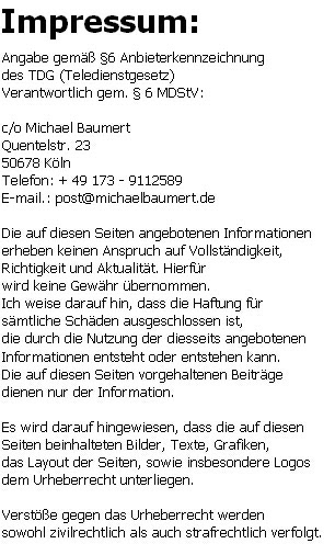 Impressum Stephan Tacke-Unterberg